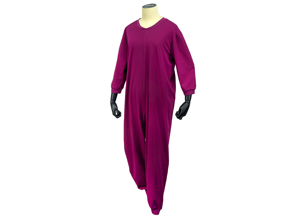 Puhla hygieniahaalari päällä, selkäpuolen vetoketju lukittuna